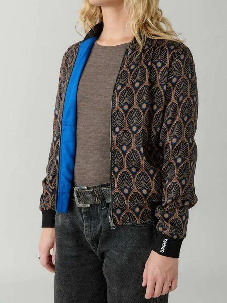 Yahmo Yahmo Cupro/Tencel Ruth Wendejacke, Metropolis/blue (braun), – Produktbild 1 von 4