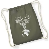 Life Tree Life-Tree Stringbag aus Biobaumwolle Fairwear "Weltenbaum" für in Grün/Blau/Weiß/Rot, Grün, – Produktbild 1 von 1