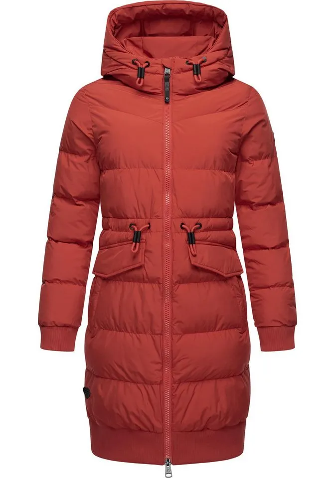 ragwear ragwear Steppmantel Briosh Wasserdichter Damen Wintermantel mit Kapuze, Rot, – Produktbild 2 von 4