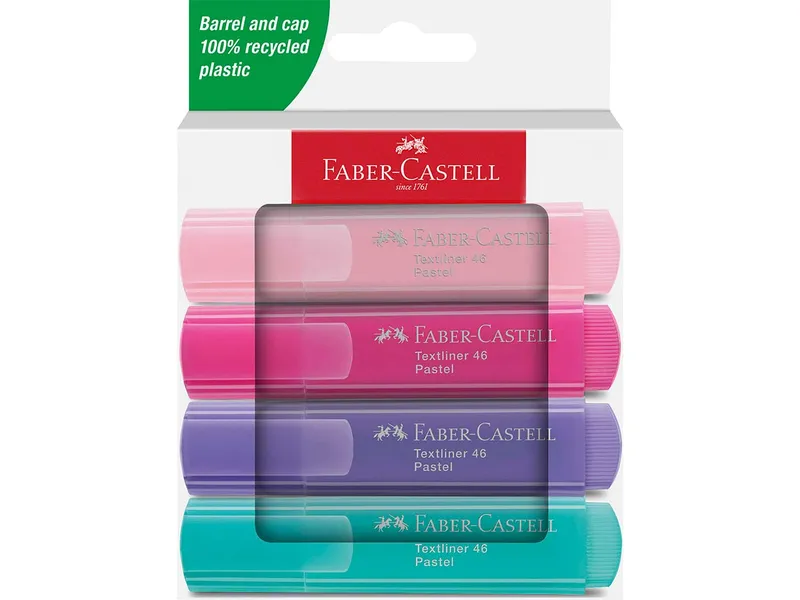 Faber-Castell Faber-Castell Textmarker "Textliner 46" Pastell, 4er-Set – Produktbild 1 von 1