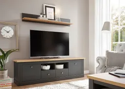OTTO home Wohnwand Westminster, Anbauwand im Landhausstil, Komplettset, Wohnzimmer-Set, (Set, 2-St), Set besteht aus 1 Lowboard und 1 Wandregal – Produktbild 1 von 1