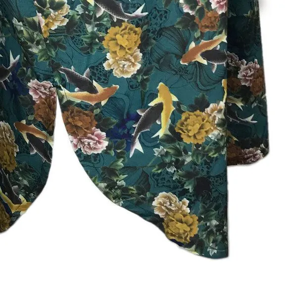 FORMAT FORMAT TOAT Bluse, Bunt (fish & flowers), – Produktbild 1 von 3
