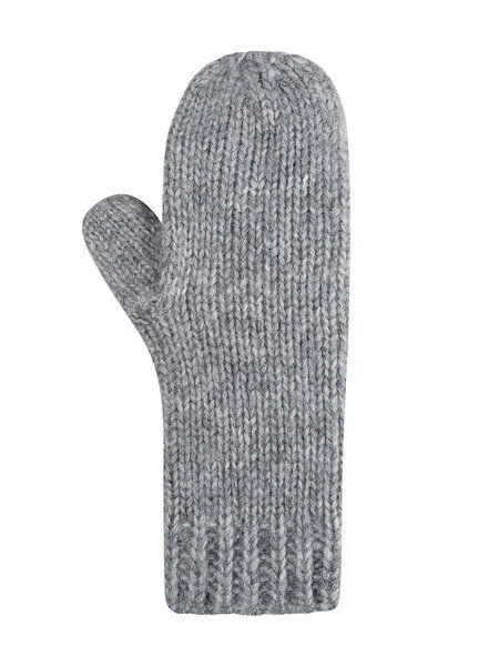 Pure Pure Pure Pure Fäustlinge aus Alpakawolle, Grau-melange, – Produktbild 3 von 3