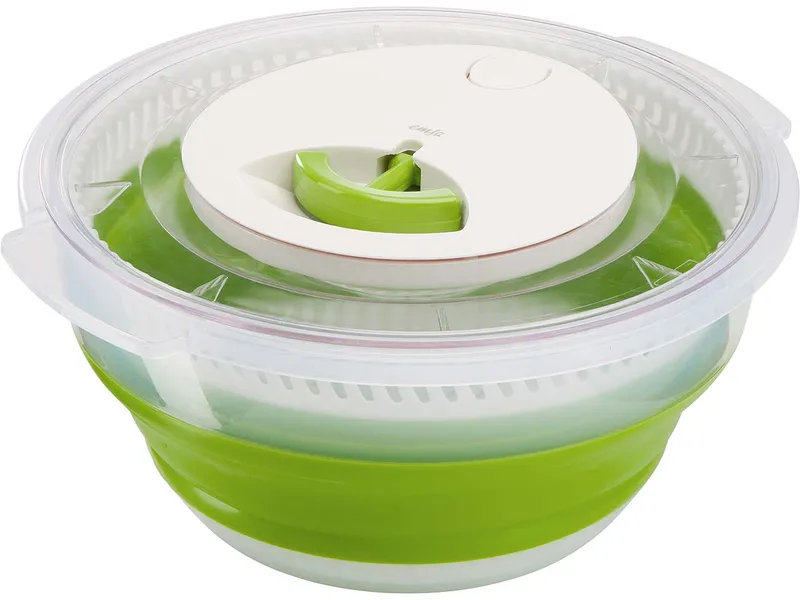 EMSA EMSA Falt-Salatschleuder 'BASIC' 4,0 l, transparent/grün – Produktbild 1 von 1