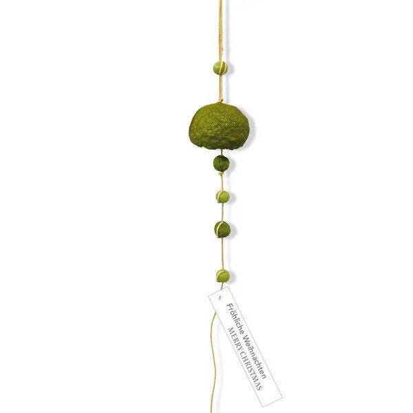 Sundara Sundara Weihnachts-Anhänger GLÖCKCHEN, Grün, – Produktbild 3 von 4