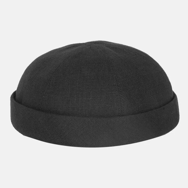 Hanseheld Hanseheld Docker Cap Leinen Kurz Flach Segler Sailor Cap, Schwarz, – Produktbild 1 von 5