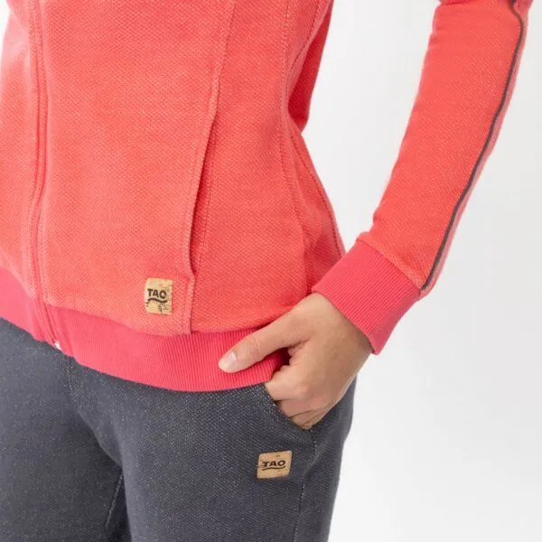 TAO Sportswear TAO Sportswear Taillierte Damen Bio-Baumwolljacke FRITZI mit Stehkragen, Rosa, – Produktbild 4 von 4