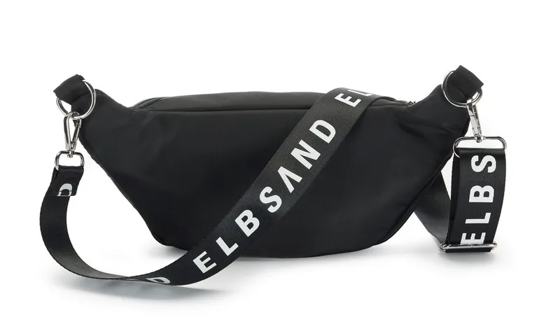 Elbsand Elbsand Bauchtasche Umhängetasche, Crossbody Bag, Gürteltasche, Brusttasche, Hüfttasche VEGAN, Schwarz, – Produktbild 4 von 4