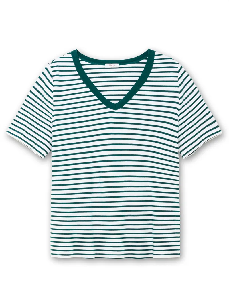 sheego Ringelshirt petrol-gestreift, Petrol-gestreift, – Produktbild 1 von 2