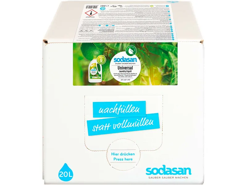 Sodasan Sodasan Universal-Waschmittel 'Limette' Bag in Box, 20 l – Produktbild 1 von 1