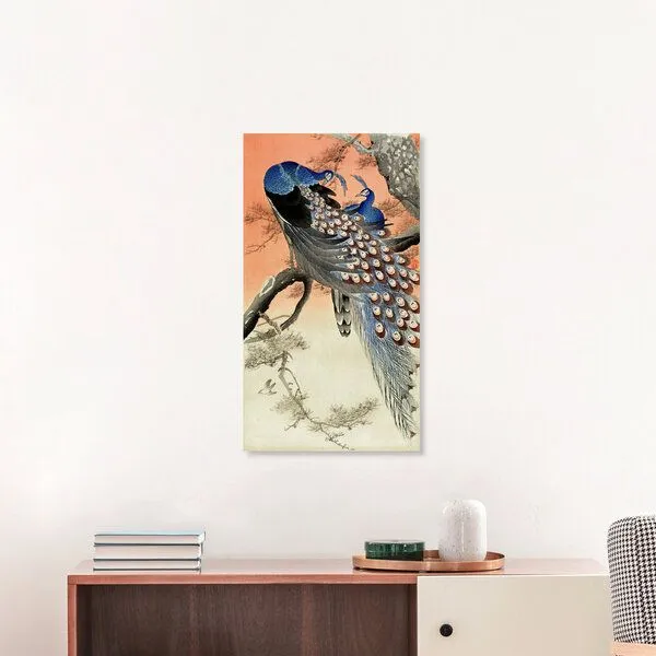 Photocircle Photocircle Poster / Leinwandbild - Zwei Pfauen in einem Baum von Ohara Koson – Produktbild 1 von 2