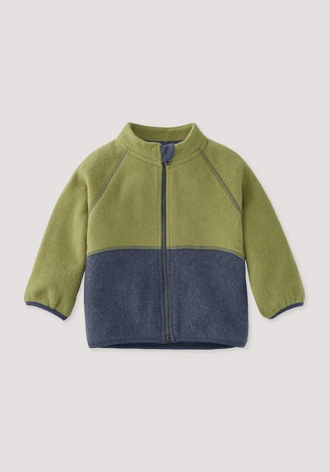 hessnatur hessnatur Fleecejacke aus reiner Bio-Baumwolle (1-St), Grün, – Produktbild 1 von 1