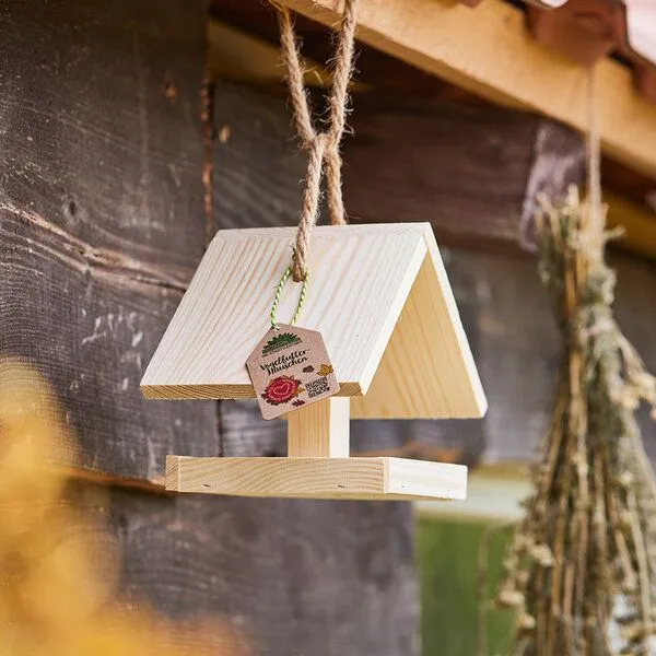 Die Stadtgärtner Die Stadtgärtner Vogelhaus inkl. Vogelfutter | Schickes, haltbares Vogelfutterhäuschen – Produktbild 2 von 3