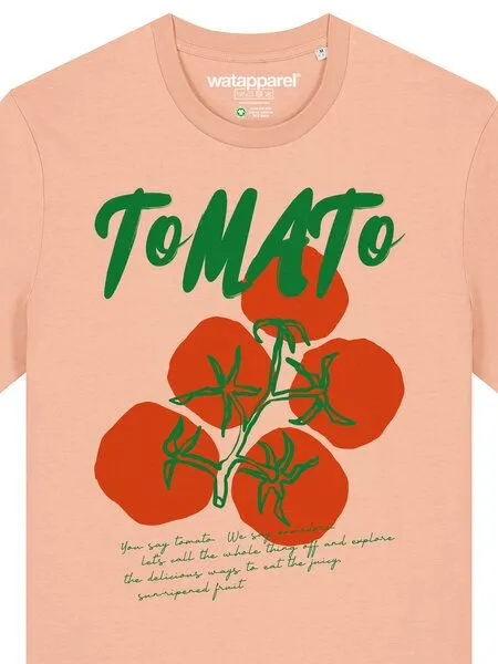 watapparel watapparel T-Shirt Unisex Tomato, Fraiche peche, – Produktbild 3 von 4