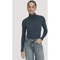 hessnatur hessnatur Softrib Longsleeve Fitted aus Bio-Baumwolle und TENCEL Modal, Dunkles petrol, – Produktbild 1 von 1