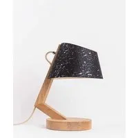ALMUT von Wildheim ALMUT von Wildheim Moderne Tischlampe aus Eiche Lampenschirm aus Naturmaterialien, Kork (schwarz/silber), – Produktbild 1 von 1