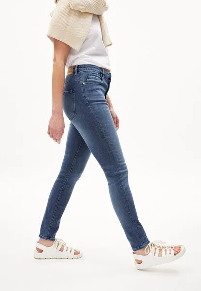 ARMEDANGELS ARMEDANGELS INGAA Damen Jeans Skinny Leg High Waist Bio-Baumwoll Mix X-Stretch, Stone wash, – Produktbild 4 von 4