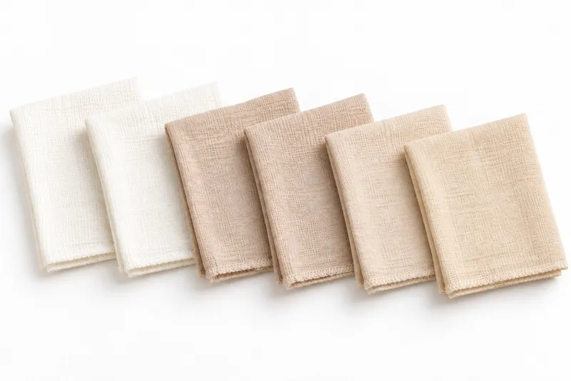bistyle bistyle Spucktuch Musselin Mulltuch für Babys 20x20cm, (Set, 6-tlg., 6er-Pack), waschbare Musselin-Spucktücher saugstark, 4-lagig, 100% Bio-Baumwolle, Beige, – Produktbild 2 von 5