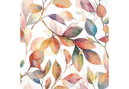 Ambiente Luxury Paper Products Papierserviette, Servietten Papier 33x33cm 3-lagig mit bunten Blättern Motiv 20 Stück – Produktbild 1 von 1