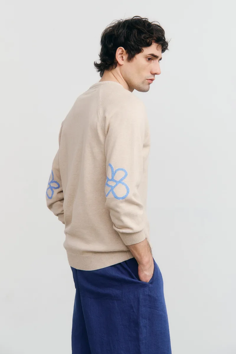 Rotholz Rotholz Herren vegan Strickpullover Lightweight Beige, Beige, – Produktbild 2 von 2