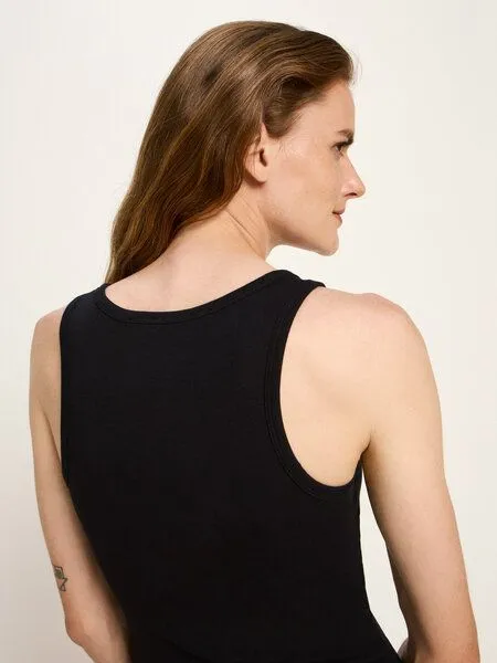 LANIUS LANIUS Top (GOTS) aus Bio-Baumwolle, Black, – Produktbild 4 von 4