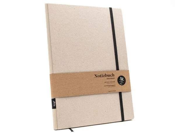 tyyp Skizzenbuch DIN A4 – 100% Recyclingpapier (Blauer Engel) – Klassik ÖKO by tyyp, Cream (creme), – Produktbild 1 von 4