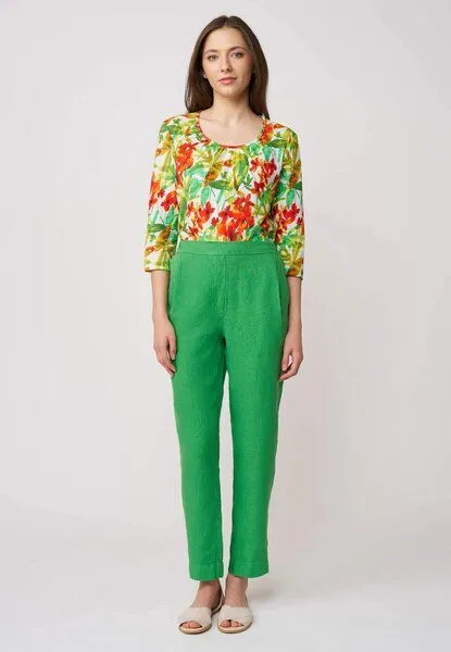 LANA Organic LANA Organic Leinenhose für Damen, Modell Zahra, Island green, – Produktbild 1 von 4