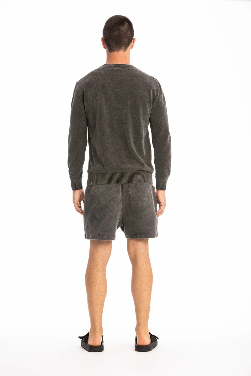 RAVENS VIEW IBIZA RAVENS VIEW IBIZA Herren vegan Strickpullover Keanu Anthrazit, Dunkelgrau, – Produktbild 1 von 2