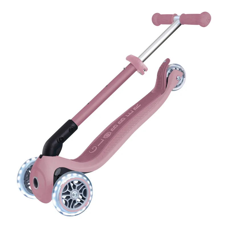 Globber Globber Scooter Junior Foldable Lights ECO, Rosa, – Produktbild 2 von 4