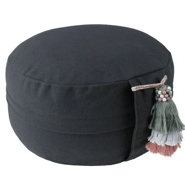 Lotus Natural Meditationskissen Bio YIN & YANG Lotus Natural® - Buchweizenschalen, Anthrazit, – Produktbild 1 von 4