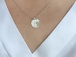 renna deluxe renna deluxe Mond Kette Silber – beidseitiges Motiv – Produktbild 1 von 1
