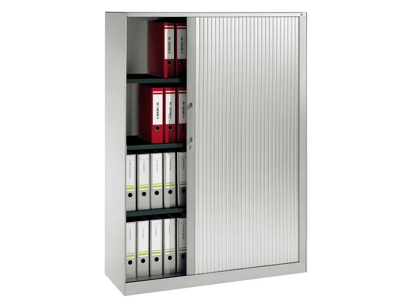Rollladenschrank "CONTACT", Höhe 163,5 cm (BxT) 120 x 43,5, Silber, – Produktbild 1 von 1