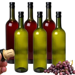 mikken mikken 6er Set Ölflasche 750ml Weinflasche Glasflasche mit Korken – Produktbild 1 von 1