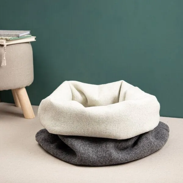 nahtur-design nahtur-design Kuschelsack für Hunde | 100% Schurwolle | Wechselbares Inlay, Anthrazit, – Produktbild 3 von 4