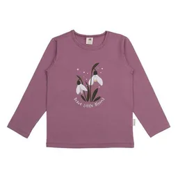 Walkiddy Walkiddy Kinder Langarmshirt – Mauve, Blumenmotiv vorne, weich & bequem, alltagstauglich – Produktbild 1 von 1