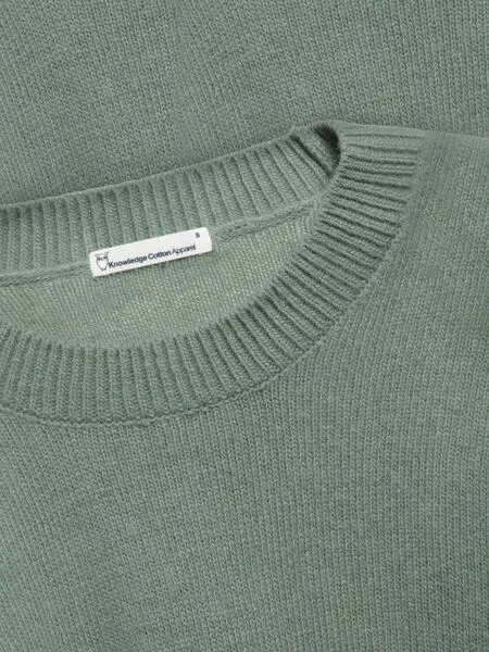KnowledgeCotton Apparel KnowledgeCotton Apparel Crew Neck Strickpullover aus Lammwolle, Lily pad, – Produktbild 3 von 3