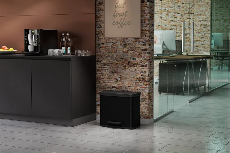 Hailo Hailo Abfall-Treteimer "ProfiLine Solid Öko Trio Plus L" 3 x 9 l schwarz – Produktbild 4 von 6