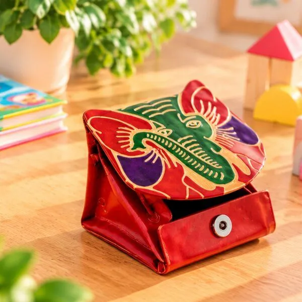 Janselo Elefantengesicht Kinder-Spardose aus Shanti-Leder – Produktbild 3 von 4