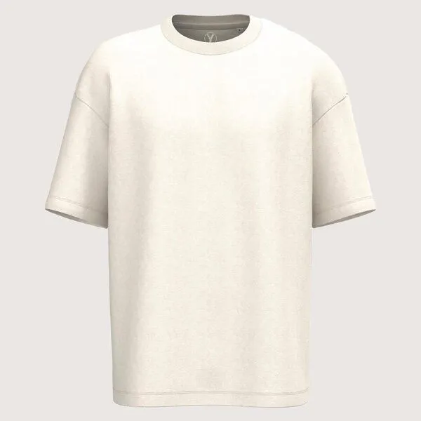 YTWOO YTWOO Oversize T-Shirt French Terry Ultraheavy, Ivory, – Produktbild 1 von 4