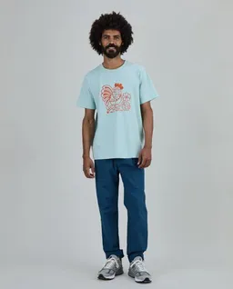 Brava Fabrics Brava Fabrics Asis Percales Kikiriki Oversize T-Shirt Blau – Produktbild 1 von 1