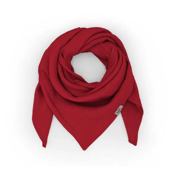Hutch&Putch Hutch&Putch Musselin Halstuch - Dreieckstuch - Lätzchen - Schal für Baby (0-2 Jahre) aus 100% Bio-Baumwolle, Cranberry, – Produktbild 1 von 2