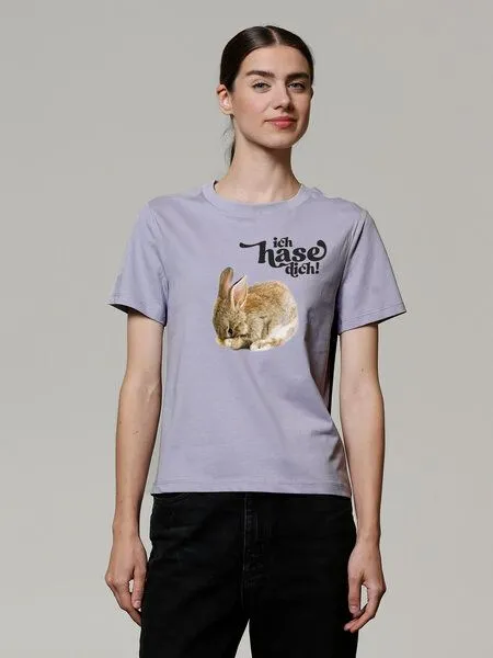 watapparel watapparel T-Shirt Frauen Ich hase dich!, Lavender, – Produktbild 2 von 4