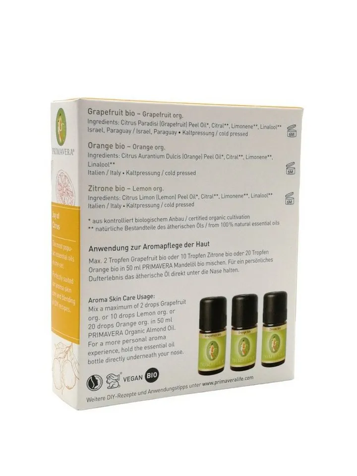 Primavera Life Primavera Life Duftöl SET Duftendes Zitrusglück ätherisches Öl, 1 P (3-St) – Produktbild 2 von 2