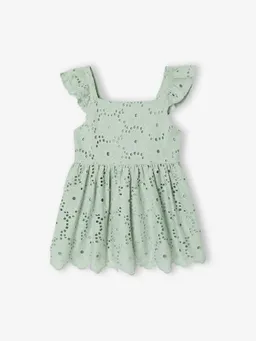 Vertbaudet Bluse mit Lochstickerei und Schleife am Rücken – Produktbild 1 von 1