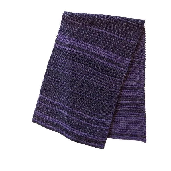 austriandesign.at austriandesign.at Schal "Rippe", Violett+anthrazit, – Produktbild 2 von 4