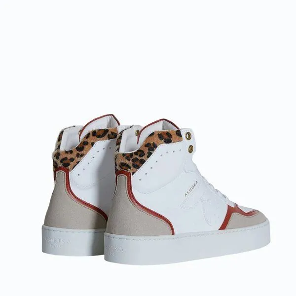 Ashoka Paris Ashoka Paris Mateo High-Top Sneaker Terrakotta-Leopard, Biobasiert & Recycelt – Produktbild 3 von 5