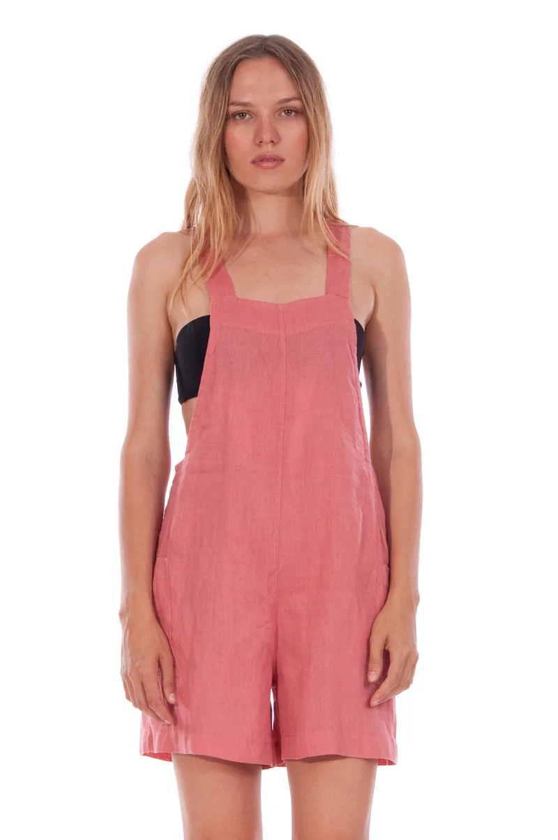 RAVENS VIEW IBIZA RAVENS VIEW IBIZA Damen vegan Playsuit Mykonos Lehm Rot, Hellrot, – Produktbild 1 von 1