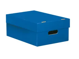 Aufbewahrungsbox "Color" aus Recyclingkarton, mittel 26 x 41 x 15,2 cm, blau – Produktbild 1 von 1