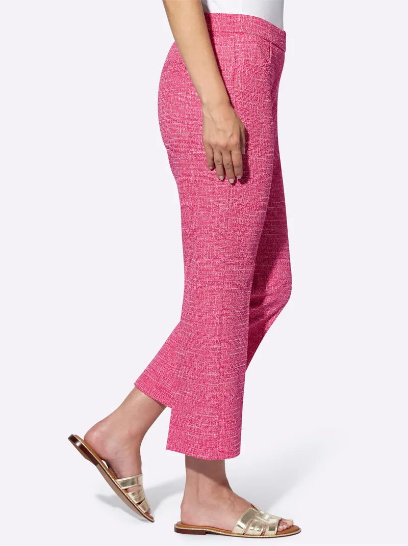 heine 7/8-Hose fuchsia-elfenbein-meliert, Fuchsia-elfenbein-meliert, – Produktbild 3 von 3