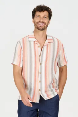 KOMODO KOMODO Herren vegan Shirt Wave Multicolor Gestreift – Produktbild 1 von 1